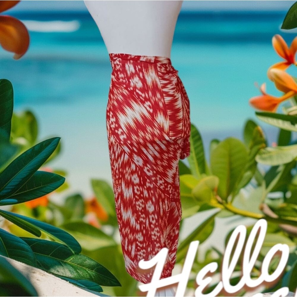 Calvin Klein Swimwear Sarong Red